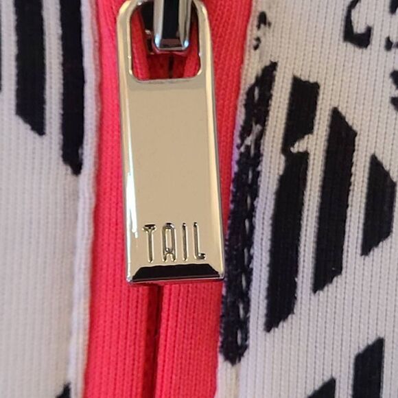 Tail Womens Black White Short Sleeve Athletic Golf Tennis Top Large - Picture 8 of 11